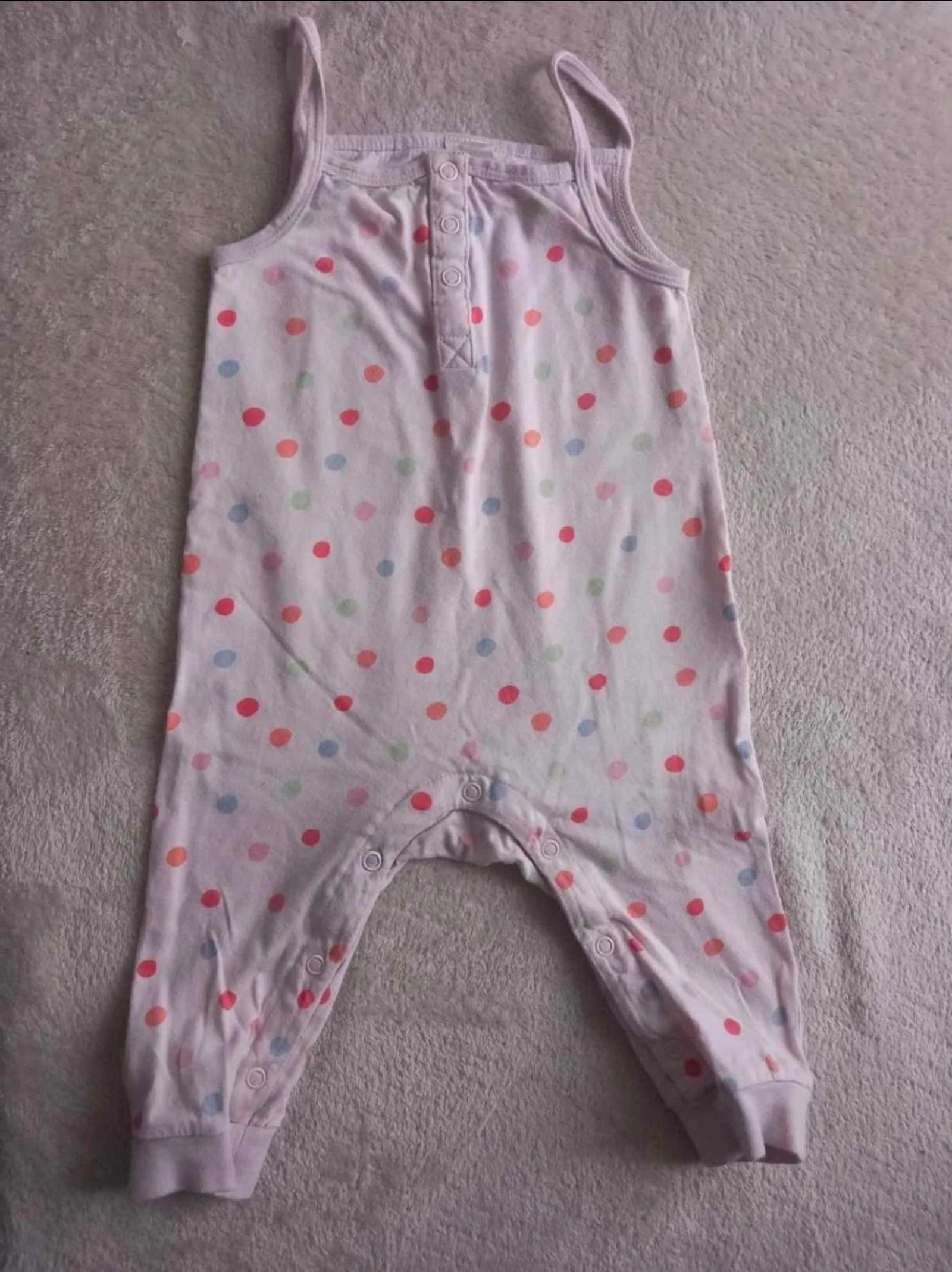 Combinaison bébé fille H&M 9 mois 74 cm pois multicolores